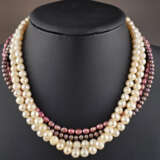 Perlencollier - 4-reihig, unregelmäßig runde weiße… - фото 1