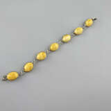 Bernsteinarmband - 925er Silberfassung, sieben ova… - фото 1