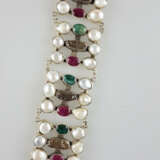 Silberarmband mit Stein- und Perlenbesatz- Sterlin… - фото 1