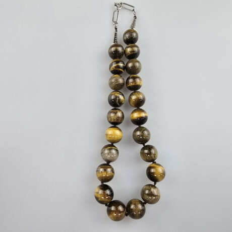 Massive Tigerauge-Halskette - polierte Tigerauge-K… - фото 2 Massive Tigerauge-Halskette - polierte Tigerauge-K… - фото 2