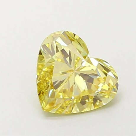 Loser gelber Herz-Diamant von 1,00 ct. mit Lasersi… - фото 1 Loser gelber Herz-Diamant von 1,00 ct. mit Lasersi… - фото 1