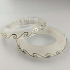 Paar massive Vintage-Armreife - Acryl, Montage in …