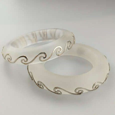 Paar massive Vintage-Armreife - Acryl, Montage in … - фото 1