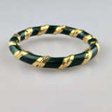 Vintage-Armspange-- Metall vergoldet, mit blauer u… - photo 1