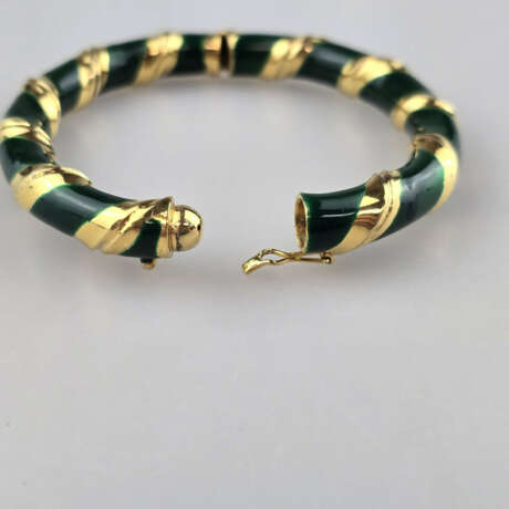 Vintage-Armspange-- Metall vergoldet, mit blauer u… - фото 2 Vintage-Armspange-- Metall vergoldet, mit blauer u… - фото 2