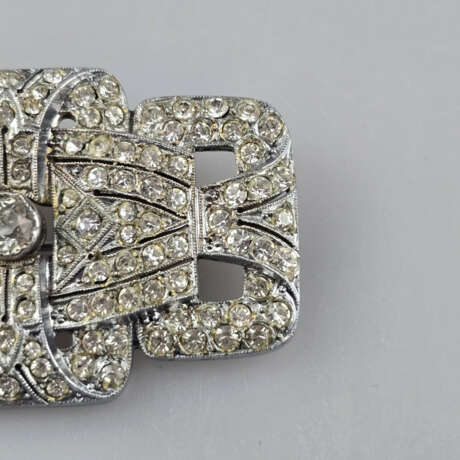 Vintage-Brosche Art Déco - silberfarbenes Metall, … - фото 2 Vintage-Brosche Art Déco - silberfarbenes Metall, … - фото 2