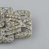 Vintage-Brosche Art Déco - silberfarbenes Metall, … - фото 2