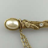 Zwei Vintage-Broschen - Metall goldfarben bzw. ver… - photo 2