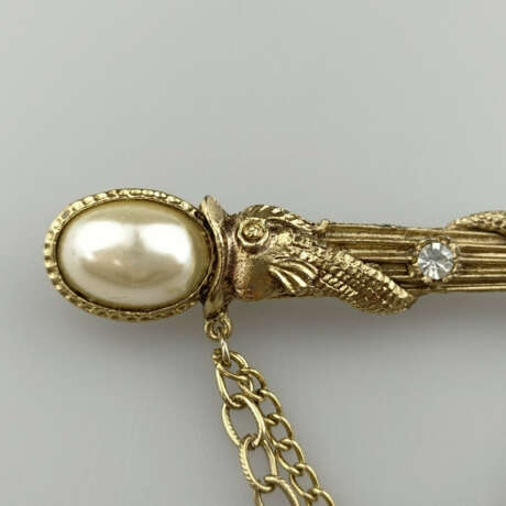 Zwei Vintage-Broschen - Metall goldfarben bzw. ver… - photo 2