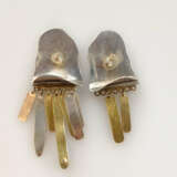 Paar ausgefallene brutalistische Vintage-Ohrstecke… - фото 2