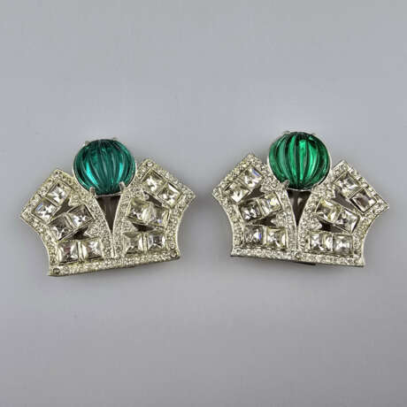 Ein Paar Vintage-Kleiderclips -1940-50er Jahre, US… - photo 1