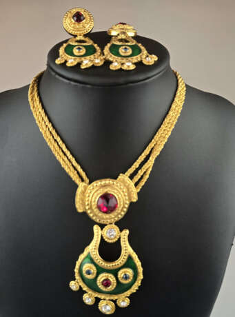 Prunkvolles Vintage-Schmuckset im Indisch-oriental… - фото 1 Prunkvolles Vintage-Schmuckset im Indisch-oriental… - фото 1