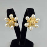 Ein Paar Vintage-Ohrclips - CRAFT / USA, vergoldet… - Foto 1