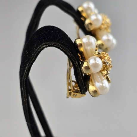 Ein Paar Vintage-Ohrclips - CRAFT / USA, vergoldet… - Foto 2