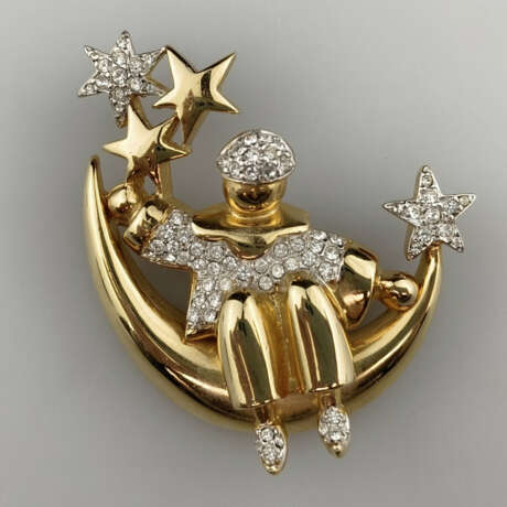 Figürliche Vintage-Brosche - USA, Metall vergoldet… - фото 1