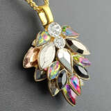 Vintage-Collierkette - goldfarbenes Metall, großer… - фото 2