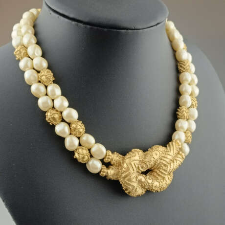 Vintage- Schmuckset - 2-tlg.: zweireihiges Collier… - photo 1 Vintage- Schmuckset - 2-tlg.: zweireihiges Collier… - photo 1