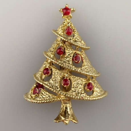 Vintage-"Christmas"-Brosche - USA, Weihnachtsbaum,… - фото 1