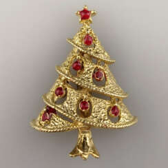 Vintage-"Christmas"-Brosche - USA, Weihnachtsbaum,…