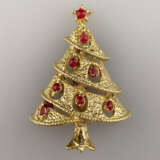 Vintage-"Christmas"-Brosche - USA, Weihnachtsbaum,… - фото 1