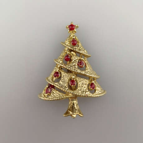 Vintage-"Christmas"-Brosche - USA, Weihnachtsbaum,… - фото 2