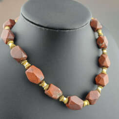 Vintage-Halskette -15 facettierte und polierte Gli…