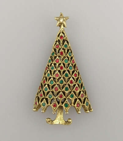Vintage-"Christmas"-Brosche - USA, Weihnachtsbaum,… - photo 1