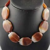 Schwere Vintage-Halskette - aus 11 flachen oktogon… - фото 1