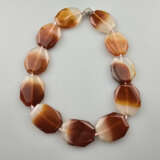 Schwere Vintage-Halskette - aus 11 flachen oktogon… - фото 2