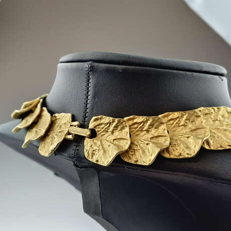 Vintage-Blattcollier - 1980er Jahre, Metall vergol… - фото 2