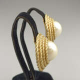 Ein Paar Vintage-Ohrclips - USA, Metall goldfarben… - Foto 2