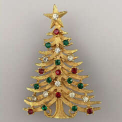 Vintage-"Christmas"-Brosche - MYLU/USA, Weihnachts…