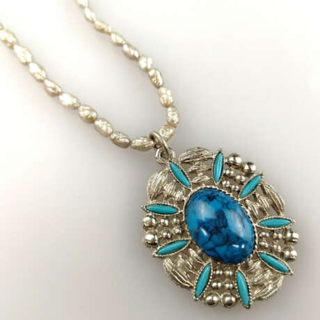 Vintage-Kette mit ovalem Anhänger -Kette aus klein… - photo 2