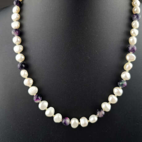 Vintage-Perlenkette - barocke Süßwasserperlen ( so… - фото 1