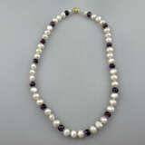 Vintage-Perlenkette - barocke Süßwasserperlen ( so… - фото 2