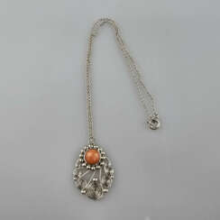 Filigraner Vintage-Silberanhänger an Kette - Sterl…