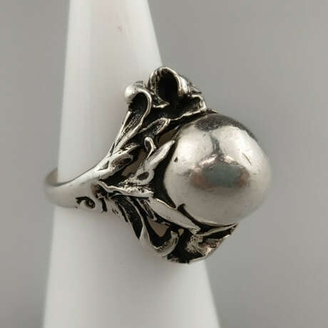 Floraler Vintage-Silberring -Sterling Silber 925/0… - photo 1 Floraler Vintage-Silberring -Sterling Silber 925/0… - photo 1