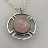 Silber-Anhänger an Kette und -Armreif mit Rosenqua… - фото 2