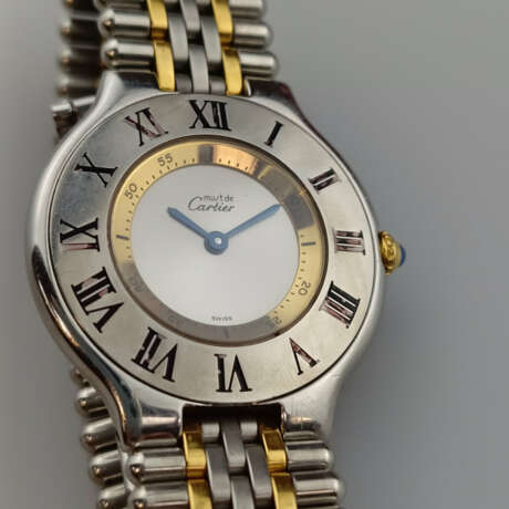 Damenarmbanduhr Cartier 21 / Must de Cartier - Sta… - photo 1 Damenarmbanduhr Cartier 21 / Must de Cartier - Sta… - photo 1