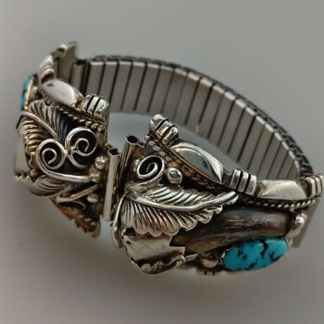 Uhrenarmband im Navajo-Stil - teils Sterlingsilber… - photo 1