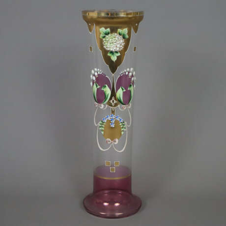 Große Jugendstil-Vase - um 1900, hohe, zylindrisch… - photo 1