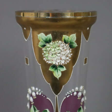 Große Jugendstil-Vase - um 1900, hohe, zylindrisch… - photo 2