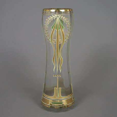 Jugendstil-Glasvase - um 1910/20, satiniertes Glas… - фото 1 Jugendstil-Glasvase - um 1910/20, satiniertes Glas… - фото 1