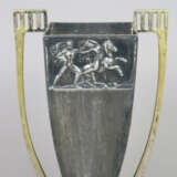 Jugendstil-Vase - um 1910, Messing / versilbertes … - photo 2