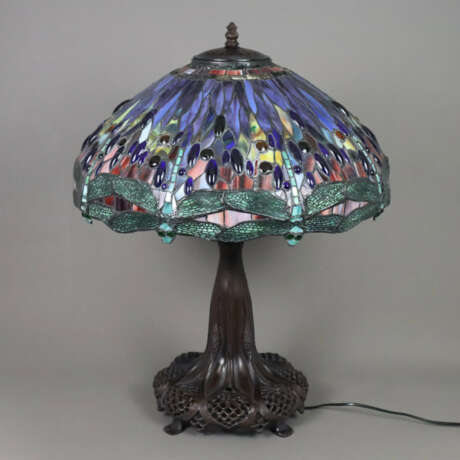 Große schwere Tischlampe im Tiffany-Stil -20.Jh.- … - photo 1