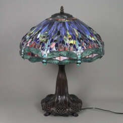 Große schwere Tischlampe im Tiffany-Stil -20.Jh.- …