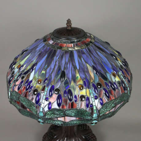 Große schwere Tischlampe im Tiffany-Stil -20.Jh.- … - photo 2
