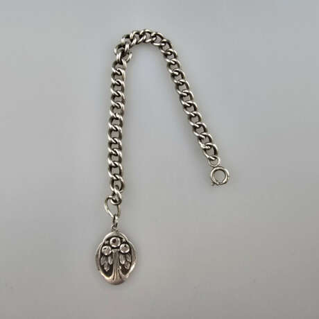 Silberarmband mit -Anhänger - Silber 800/000, Glie… - photo 1 Silberarmband mit -Anhänger - Silber 800/000, Glie… - photo 1