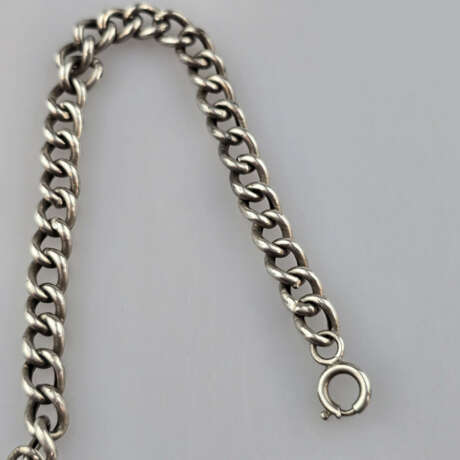 Silberarmband mit -Anhänger - Silber 800/000, Glie… - photo 2 Silberarmband mit -Anhänger - Silber 800/000, Glie… - photo 2