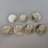 Sieben Silbermünzen zu den Olympischen Spielen 198… - фото 1